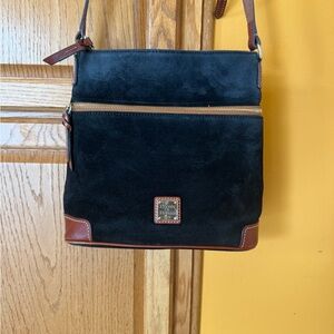 Dooney & Bourke Black and Brown Messenger Bag